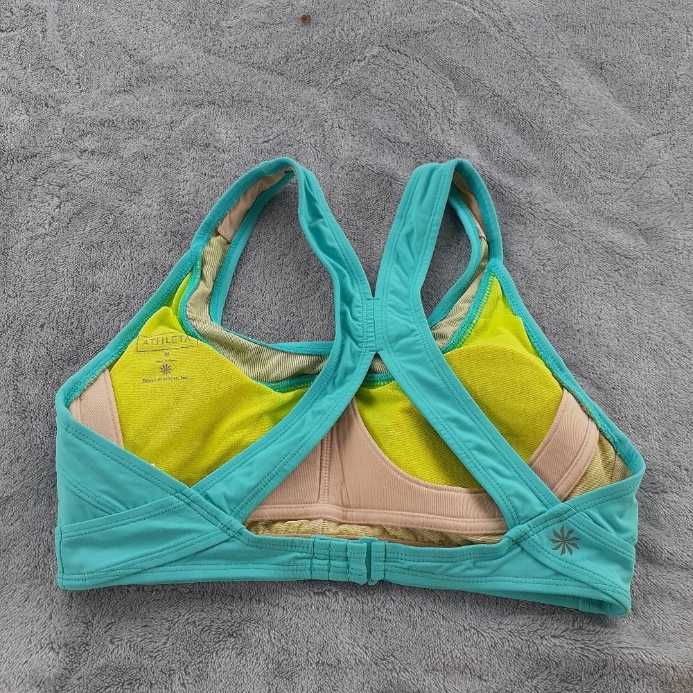 Athleta Racerback Swim Bra Bikini Top Aqua Medium - Picture 6 of 9